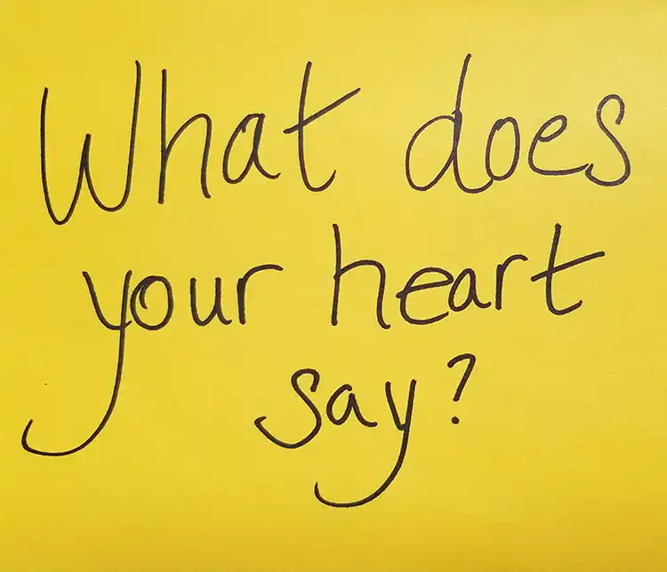 What does your heart say Post it Note